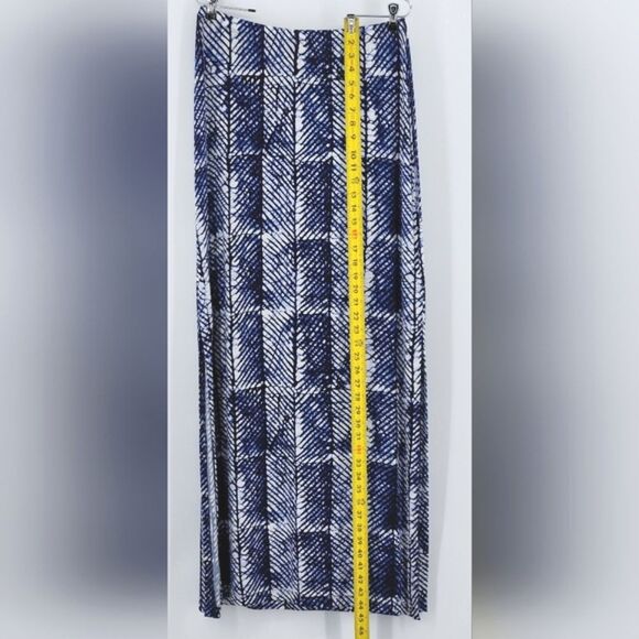 Michael Kors Maxi Midi Skirt Plus Size 1X Palm Print Side Splits Stretchy Beachy - Picture 5 of 8